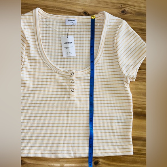 NEW Cotton On Willa Waffle Shirt Sleeve Henley Women’s size Large NWT - Picture 13 of 15
